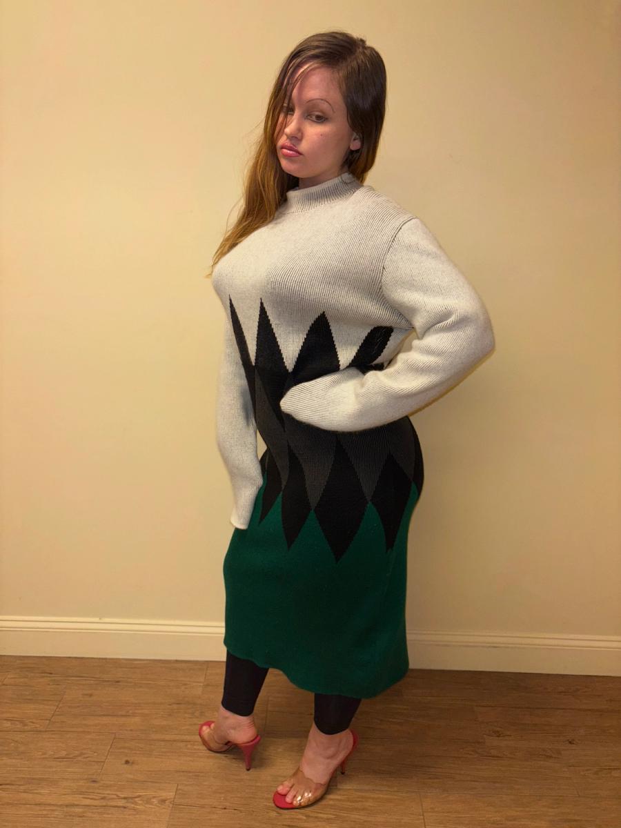 1980s Gaultier Gibo Jagged Knit Dress product image
