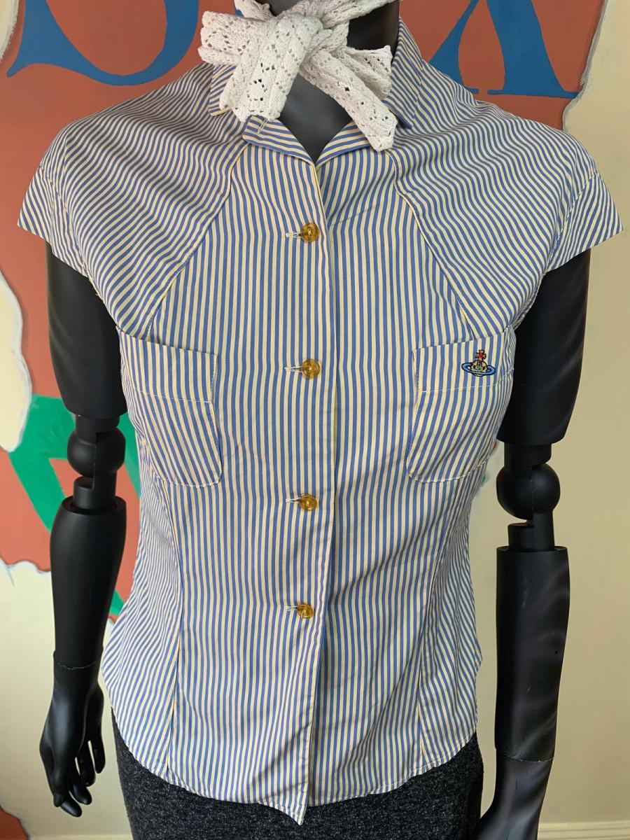 90s Vivienne Westwood Darted Button Down Shirt product image