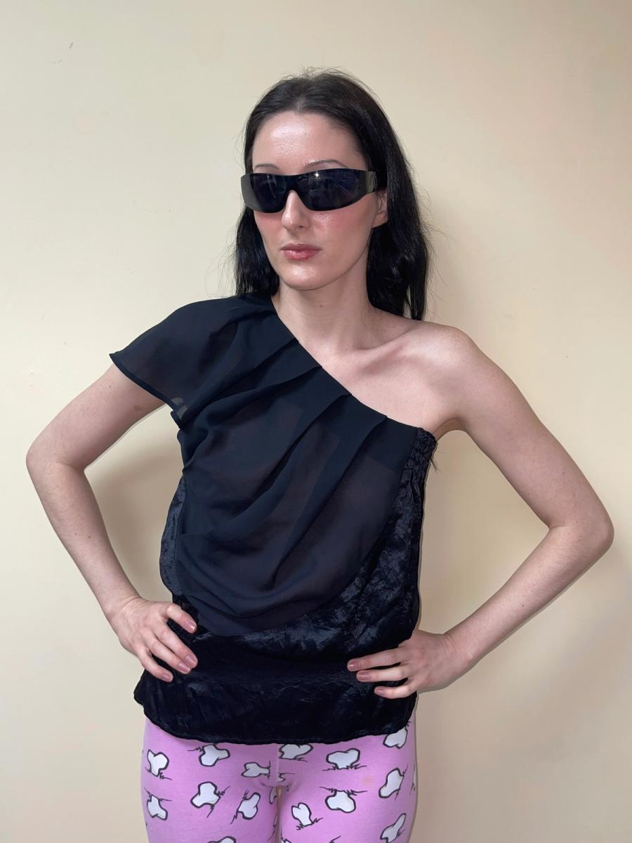 Beauty: beast Asymmetrical Pleated Top product image