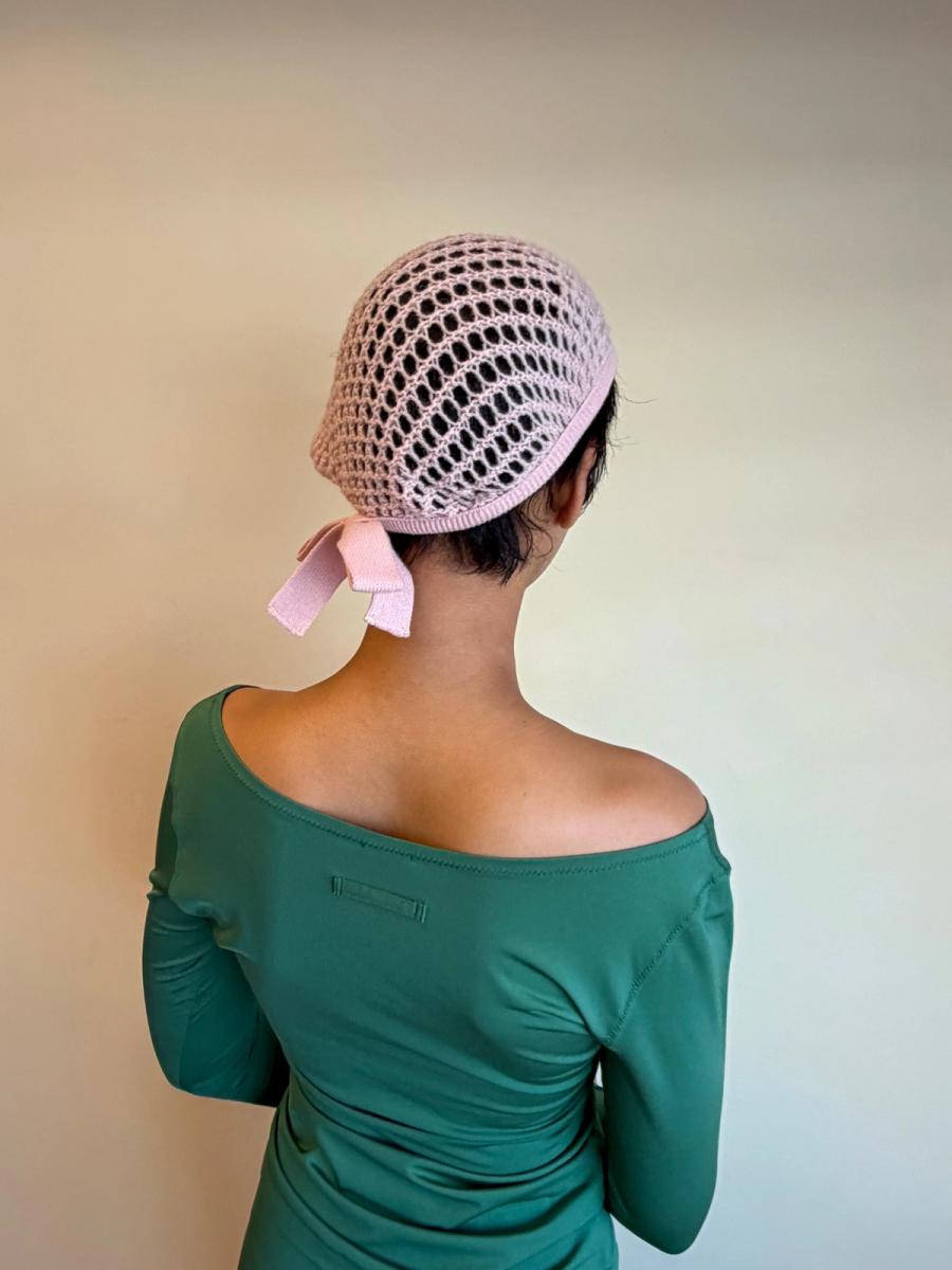 Sonia Rykiel Baby Pink Knit Beret product image