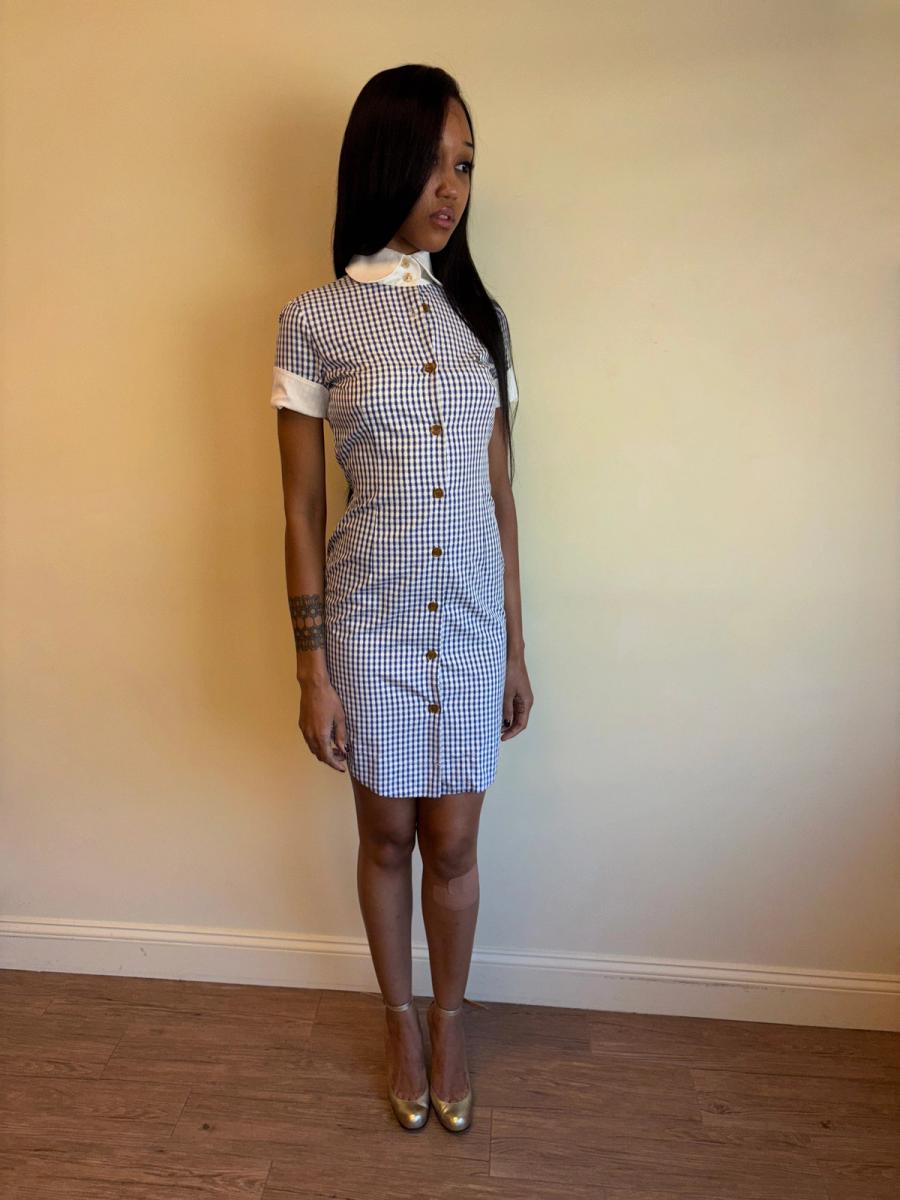 90s Vivienne Westwood Checked Dress with Hi-Collar  product image