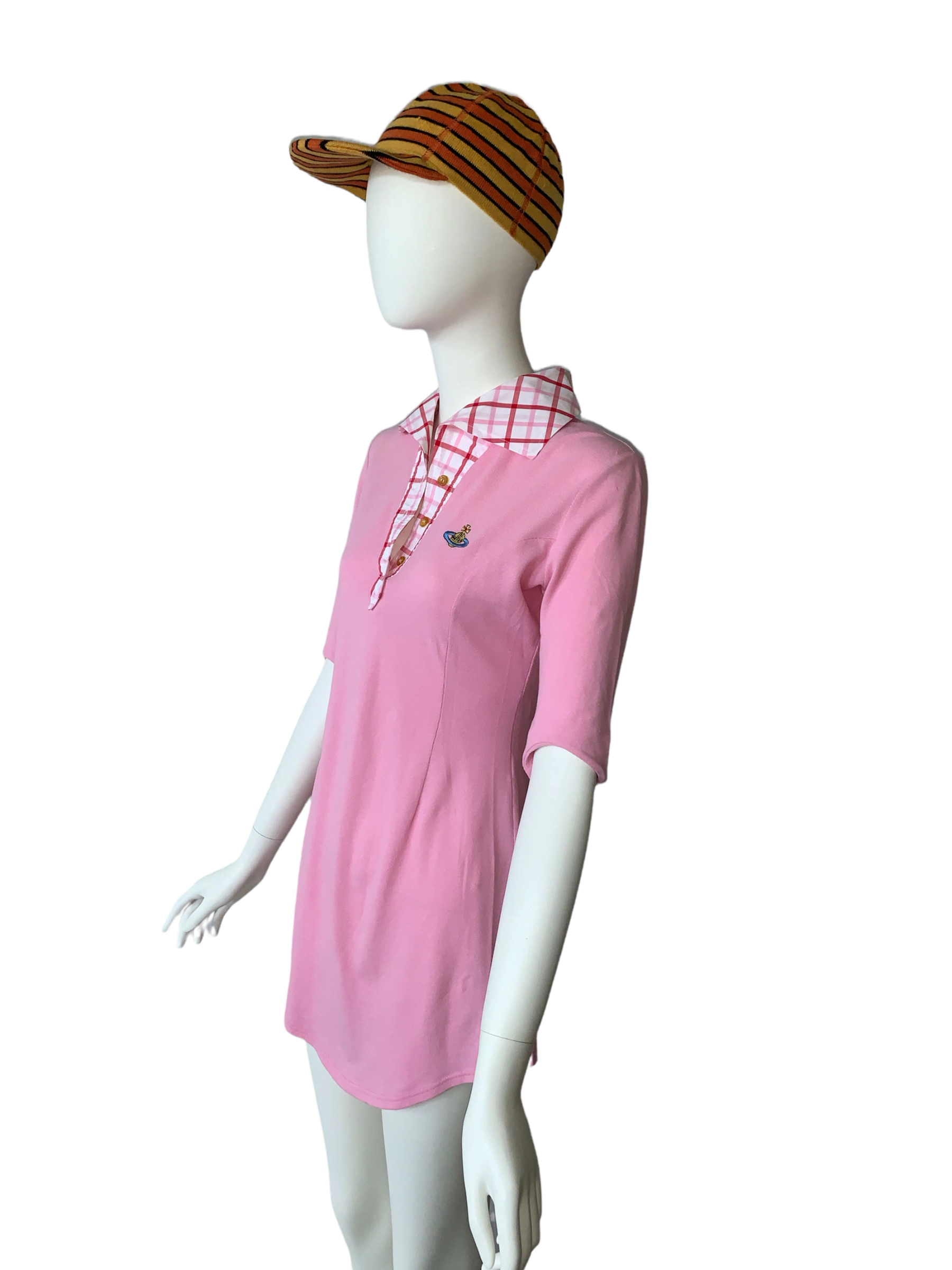 Vivienne westwood white sales polo pink collar