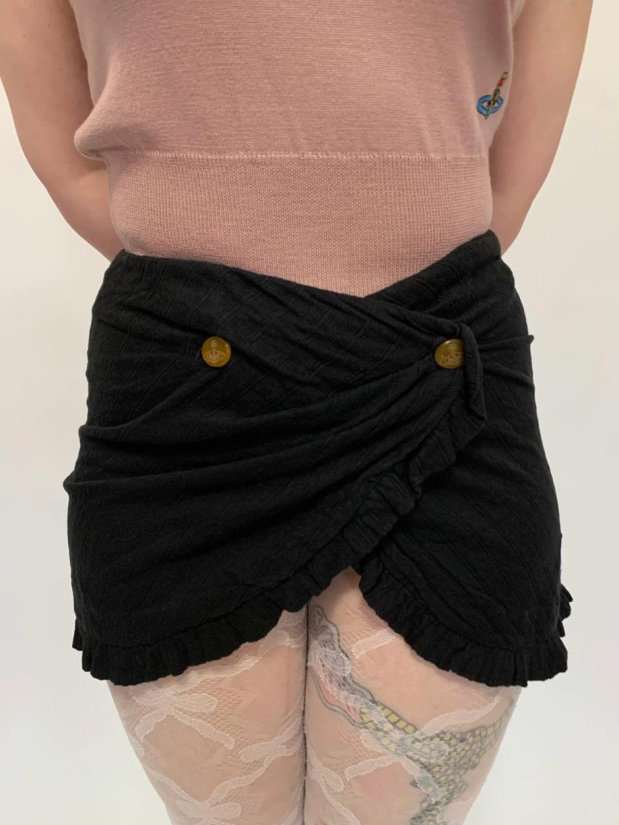 90s Vivienne Westwood Black Pointelle Skirt product image