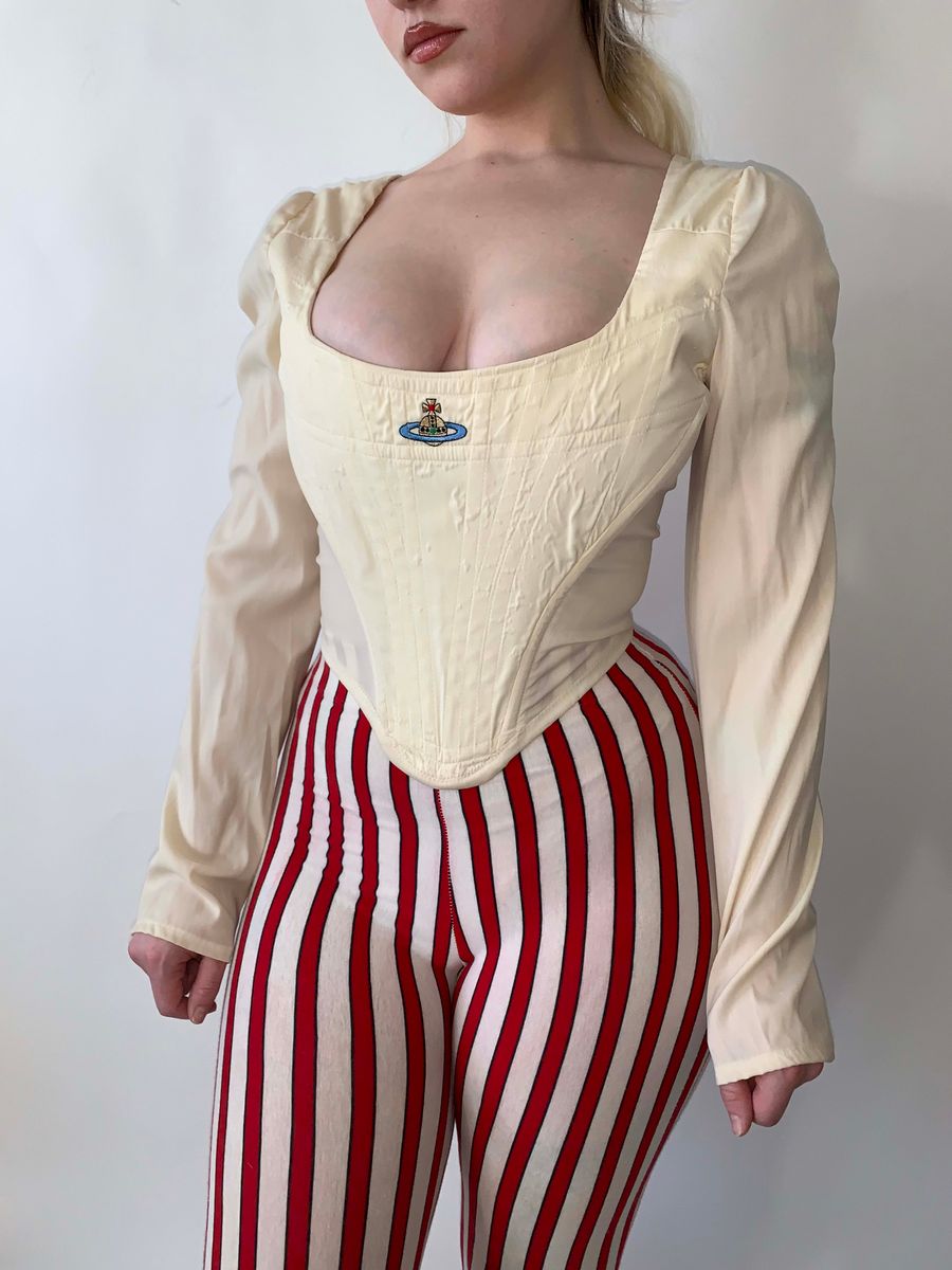 90s Vivienne Westwood Longsleeve Cream Corset product image