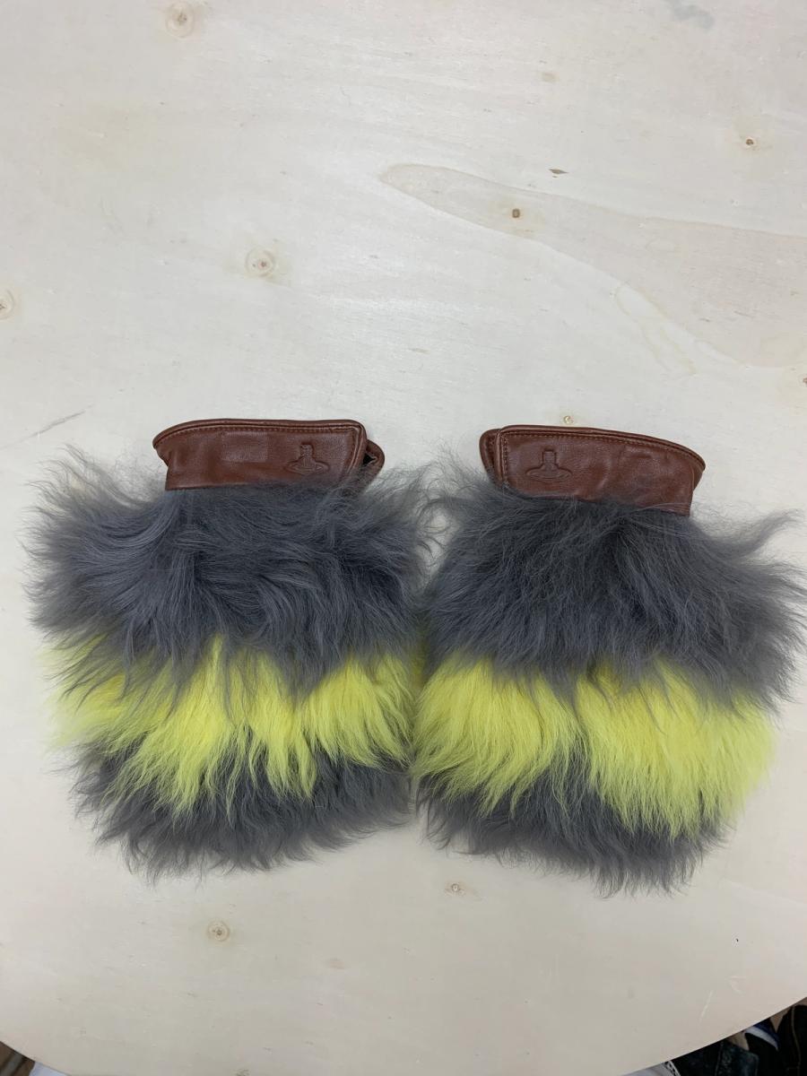 Deadstock Vivienne Westwood Fur Fingerless Gloves product image