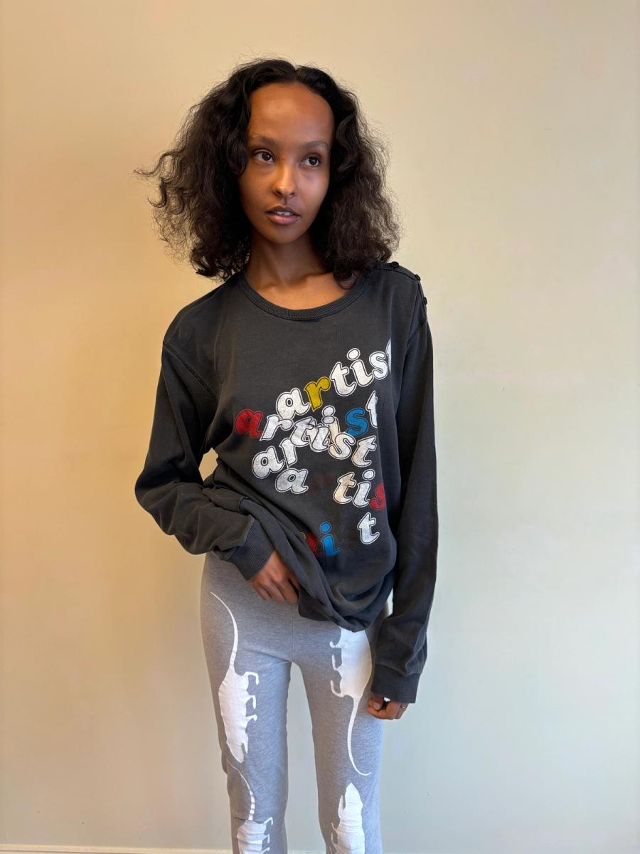 80s Sonia Rykiel "Artist" Sweatshirt Dress product image