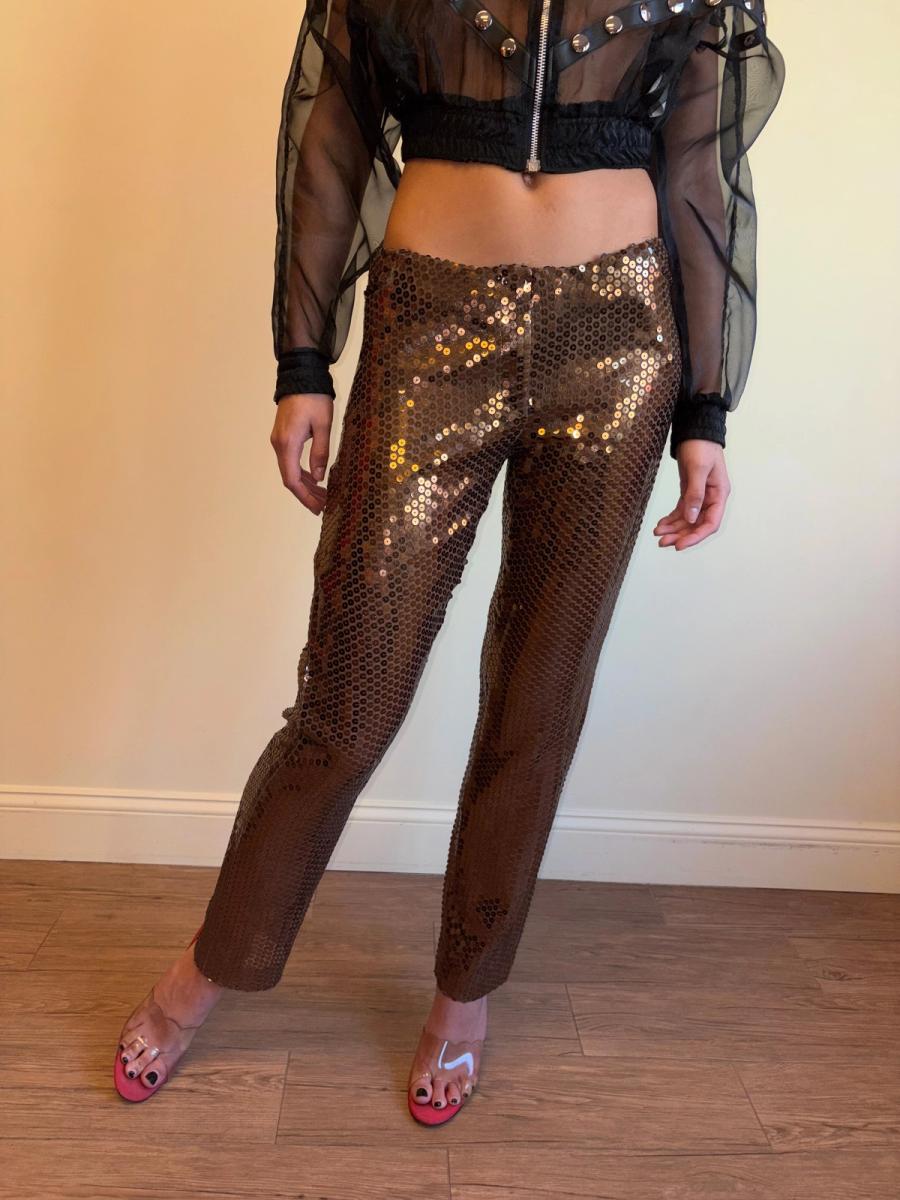 Paco Rabanne Brown Sequin Pants product image