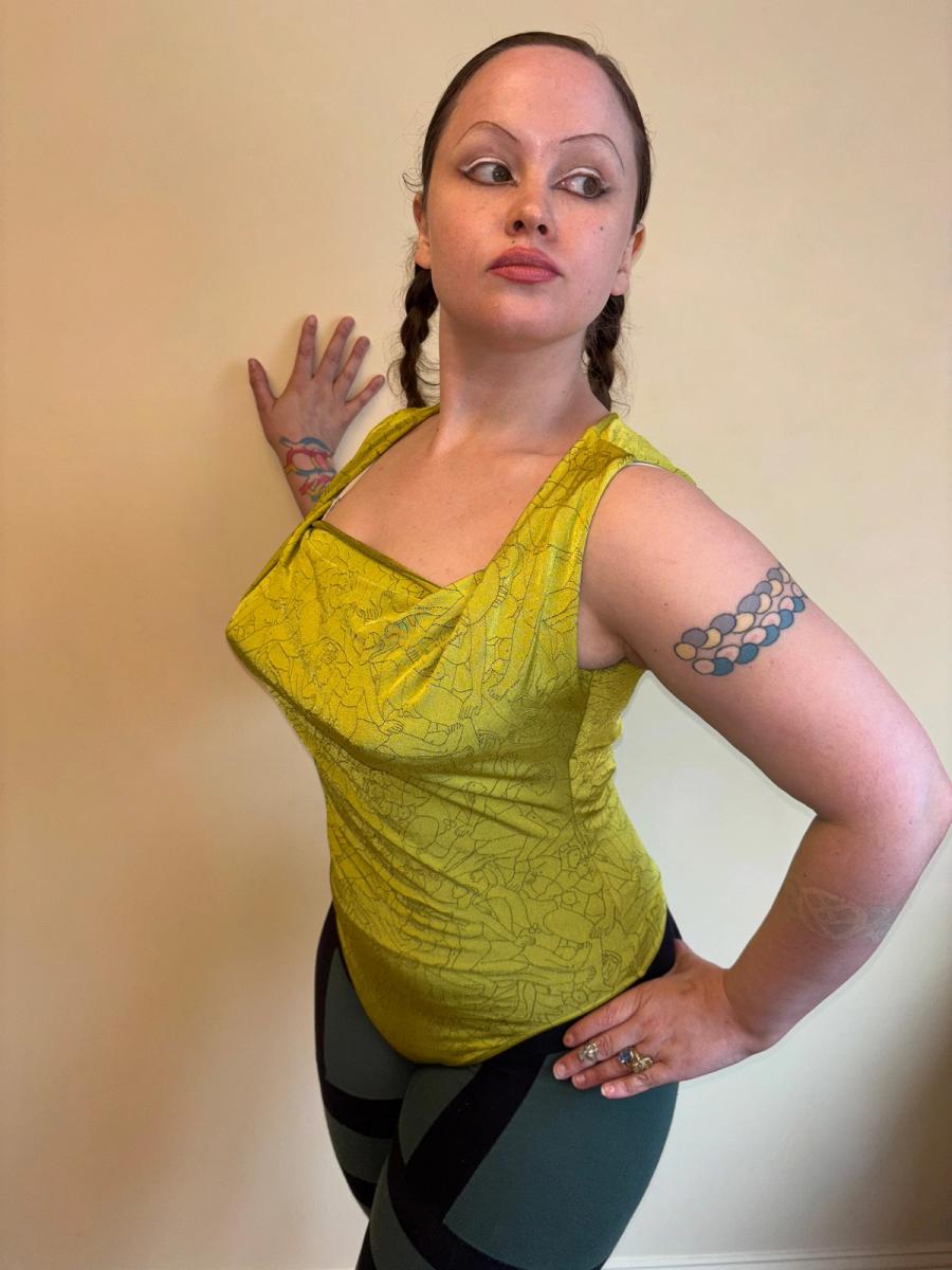 2004 Vivienne Westwood Green Orgy Print Leotard product image