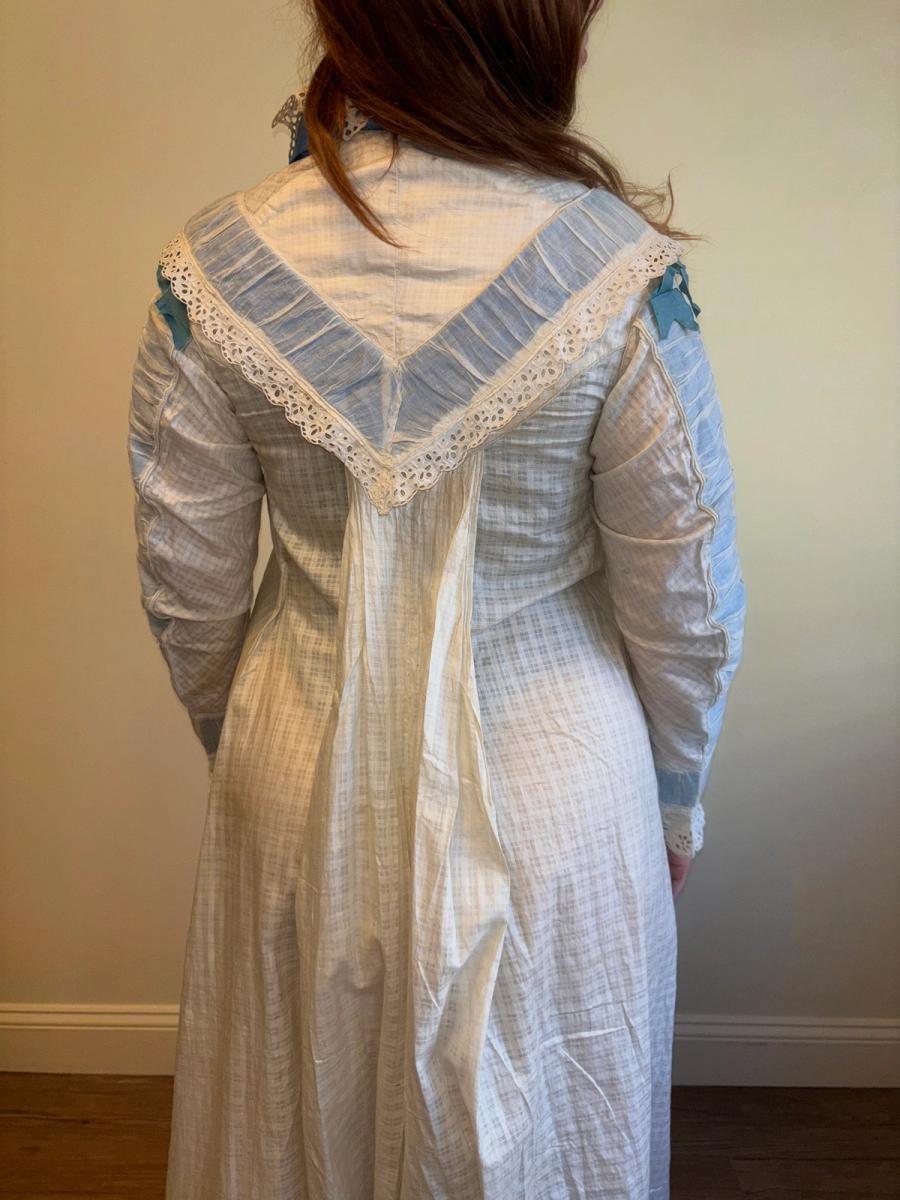 Victorian Dressing Gown with Blue Ribbons product image