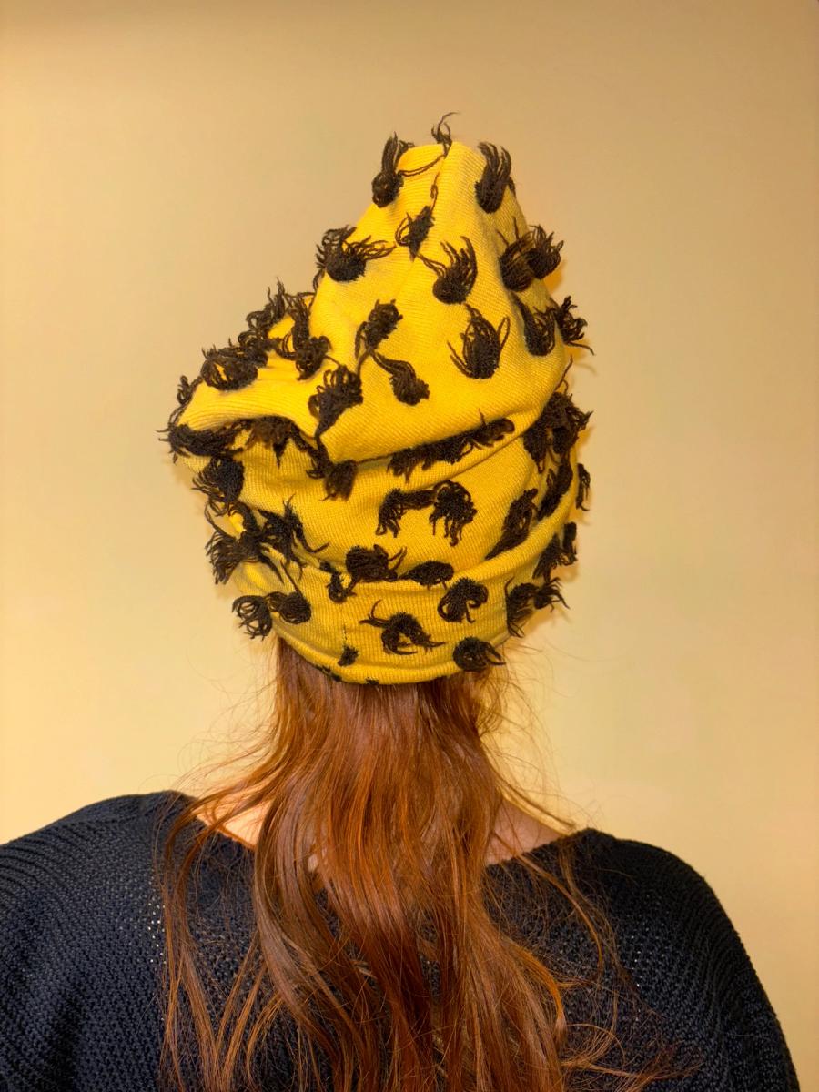 Vivienne Westwood 'Vive La Cocotte' Gold Label Knitwear Cheetah Tufted Hat product image