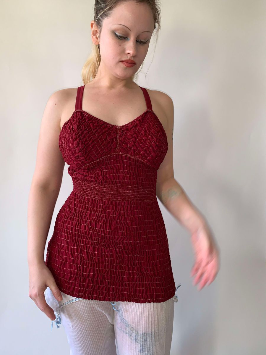 1930s French Ruched Bodysuit product image