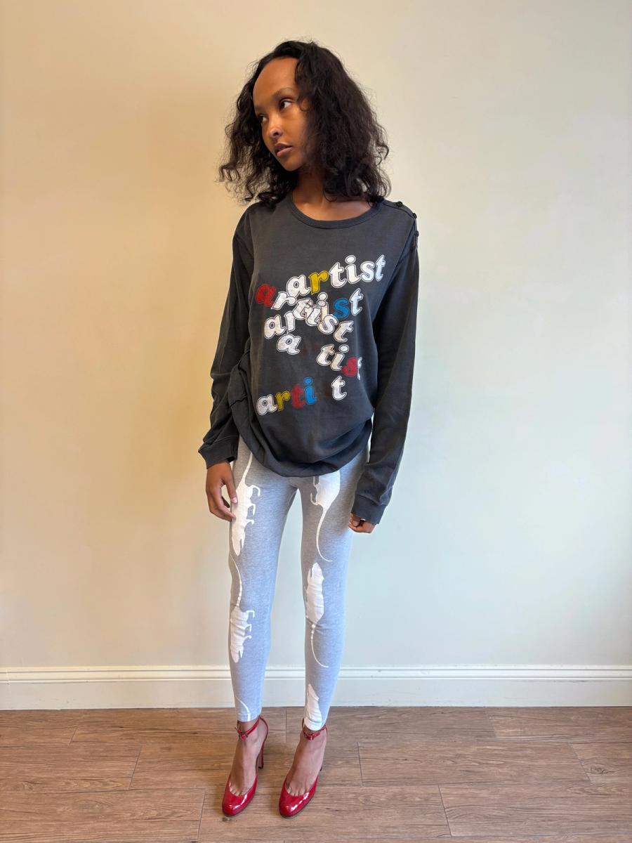 80s Sonia Rykiel "Artist" Sweatshirt Dress product image