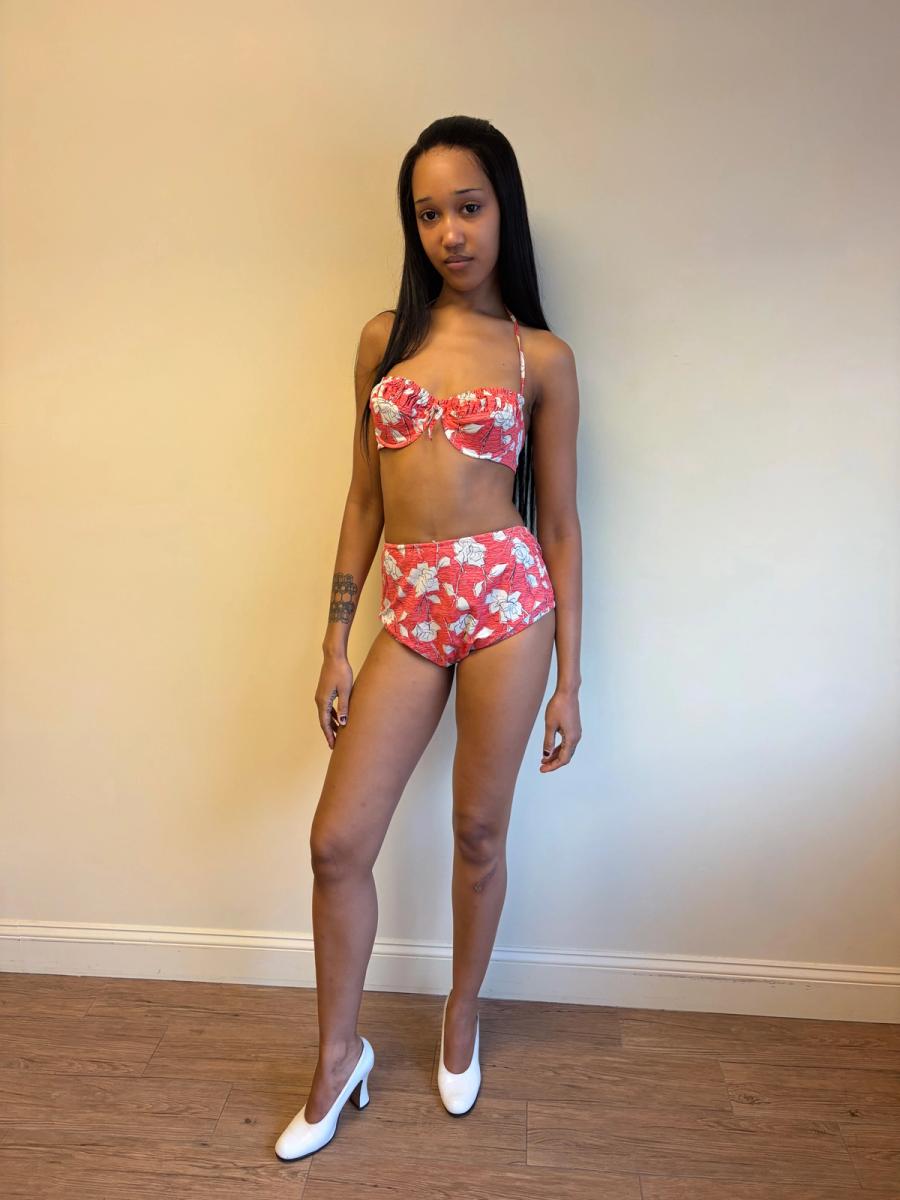 1950s Rose Print Bikini product image