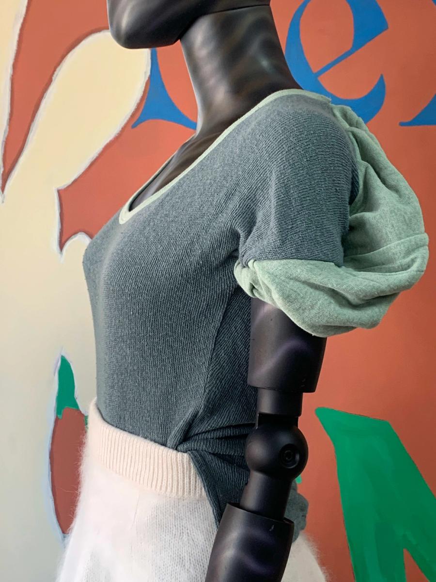 Beauty: Beast Ruched Bubble Sleeve Top product image