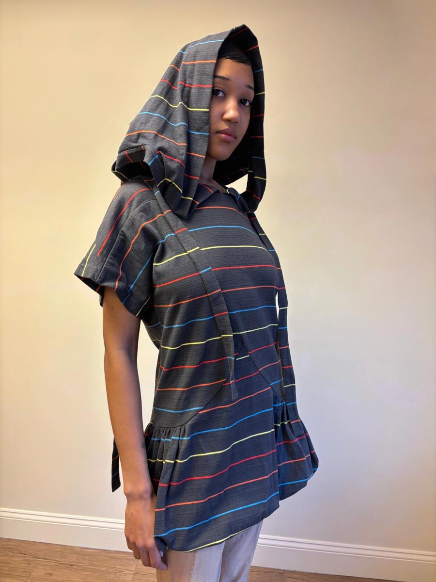 Bernhard Willhelm Striped Dress with Hood