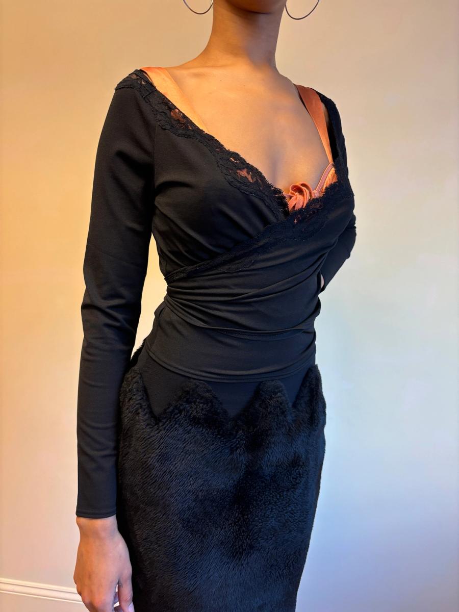 Chantal Thomass Wrap Top With Lace product image
