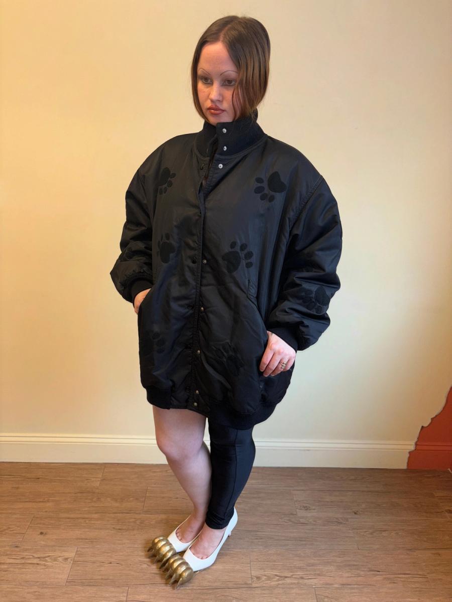 80s Iceberg Dalmatian Paw Print Bomber product image