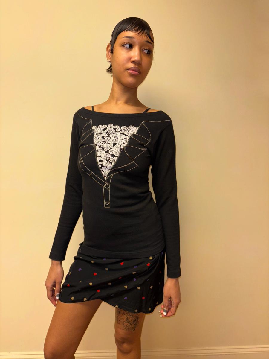 Vintage Chantal Thomass Trompe L'oeil Suit Sweater product image