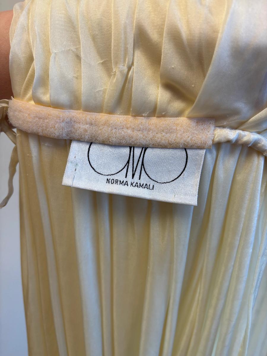 80s Norma Kamali Draped One Shoulder Dress product image