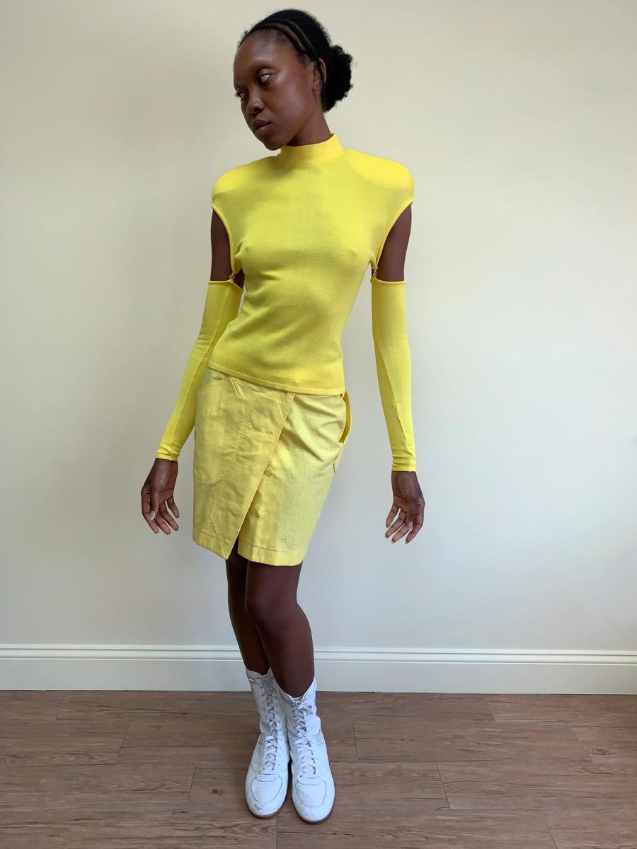 Thierry Mugler Late 80s- Early 90s Detached Arms Knit Top product image