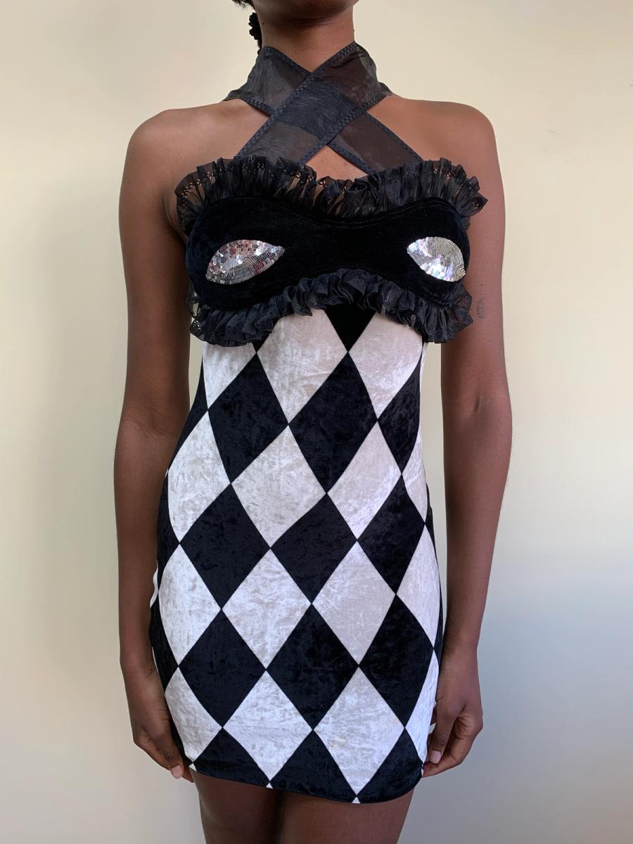 1993 Chantal Thomass Harlequin Mask Dress product image