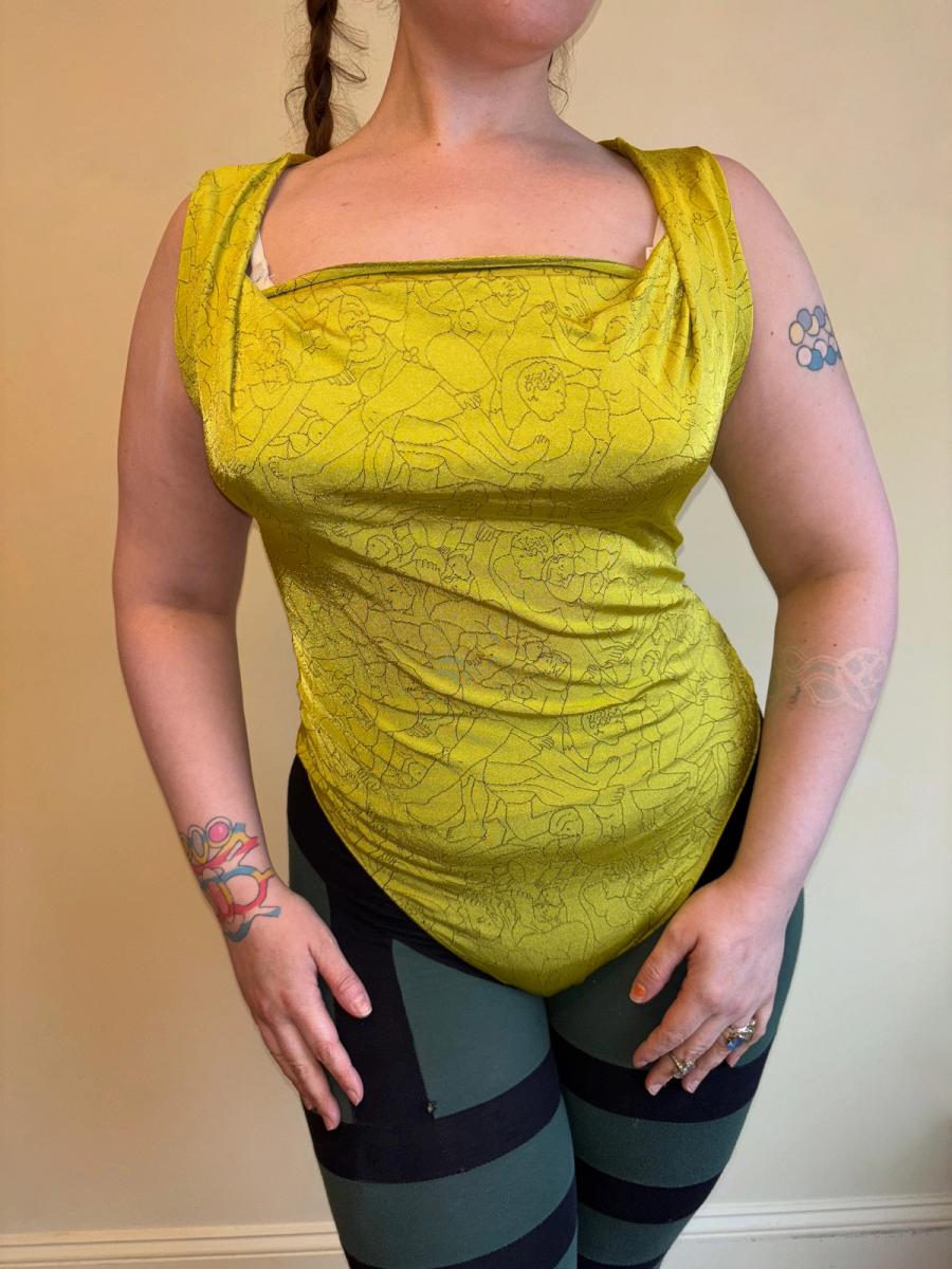 2004 Vivienne Westwood Green Orgy Print Leotard product image
