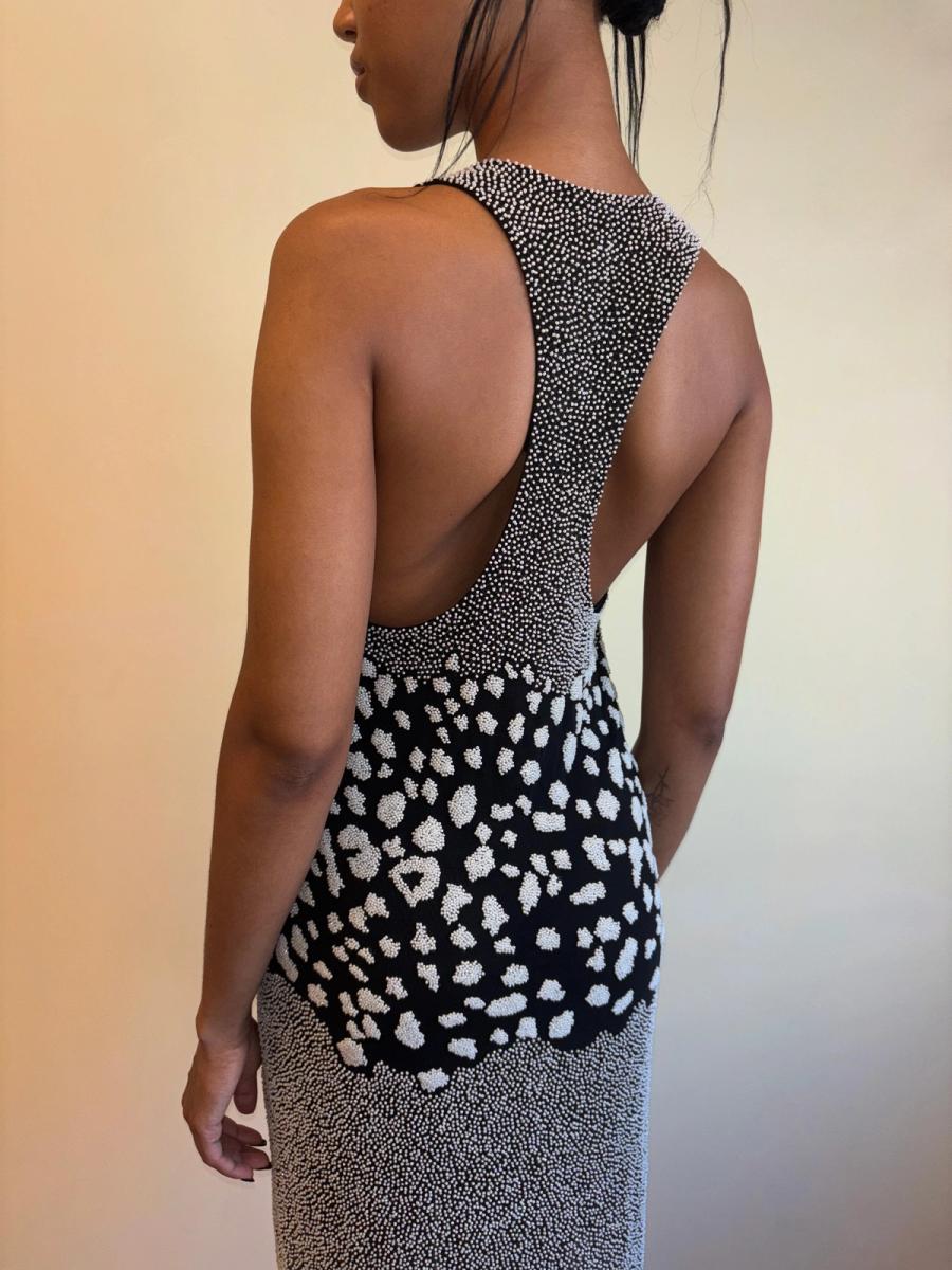 Vintage Krizia Beaded Leopard Print Dress product image