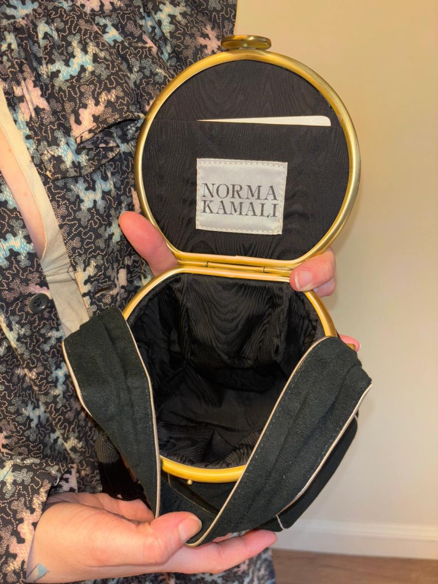 90s Norma Kamali Embroidered Kisslock Purse product image