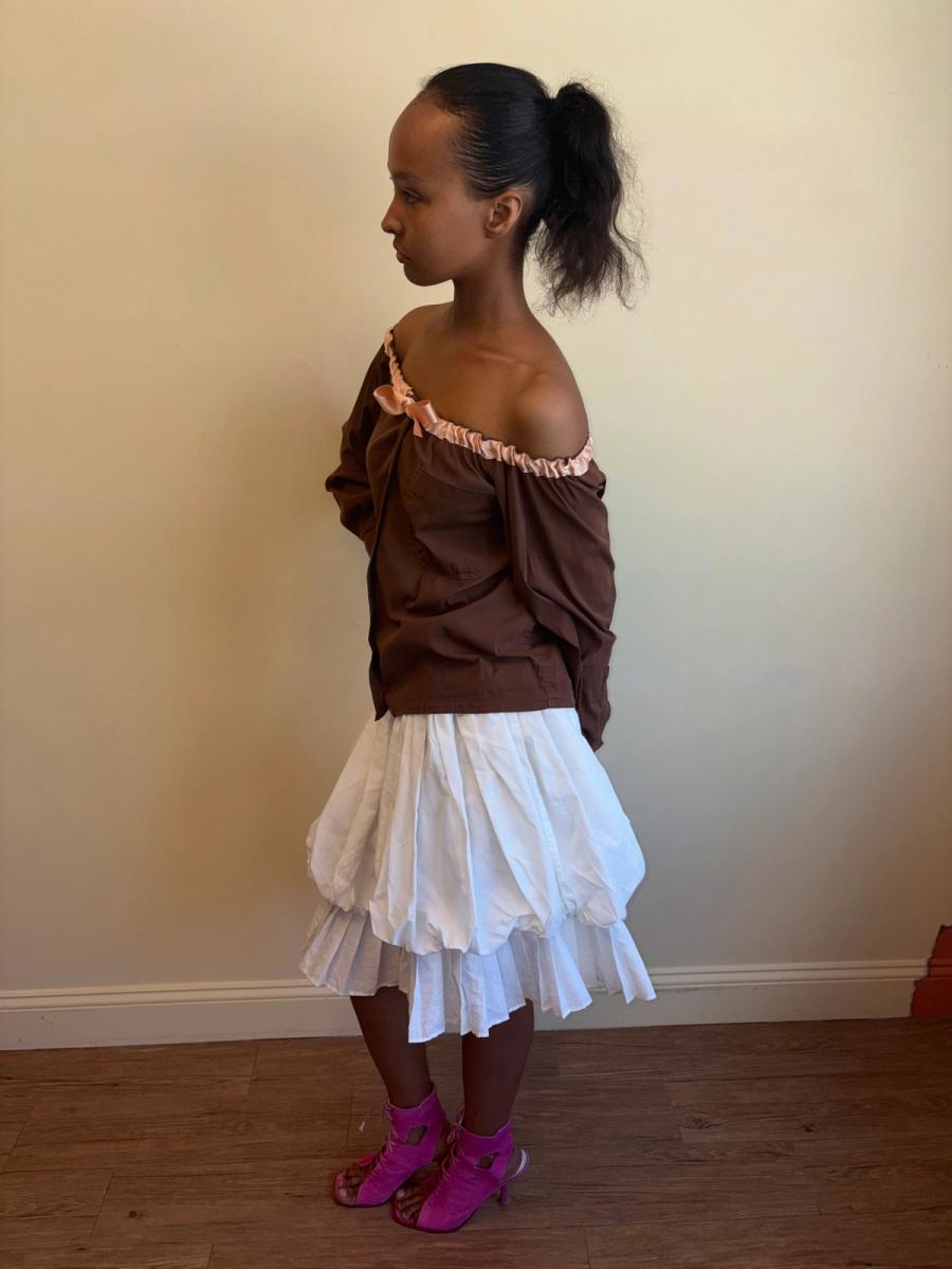1980s Chantal Thomass Bubble Hobbling Skirt product image