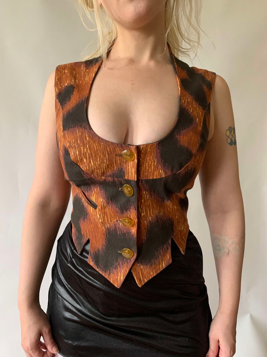 Vivienne Westwood Rare SS94 Café Society Cheetah Vest product image