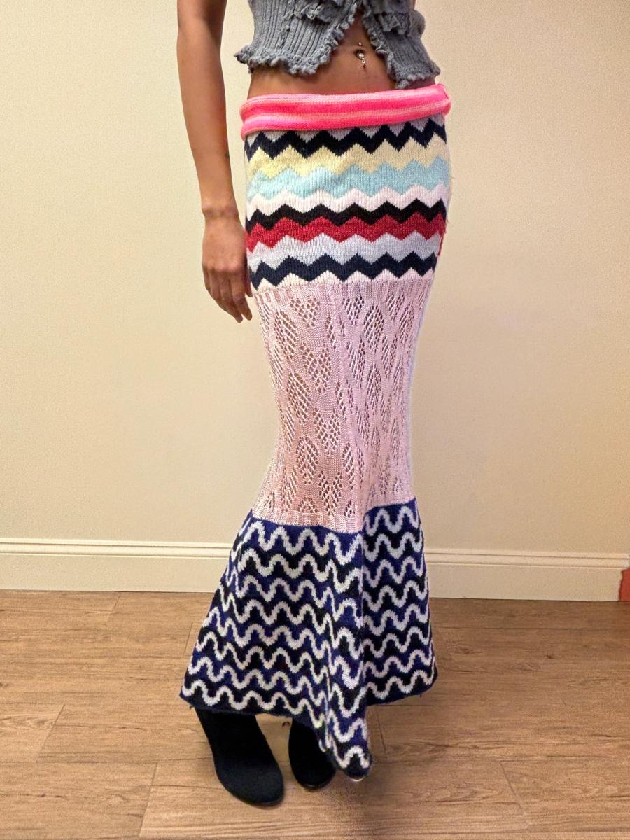 Nozomi Ishiguro Haute Couture Knit Maxi Skirt product image