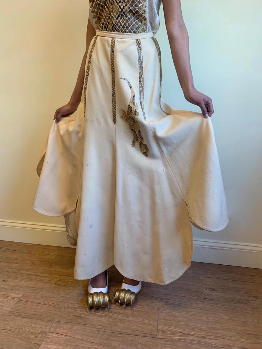 Bill Gibb Lizard Cutout Skirt product image