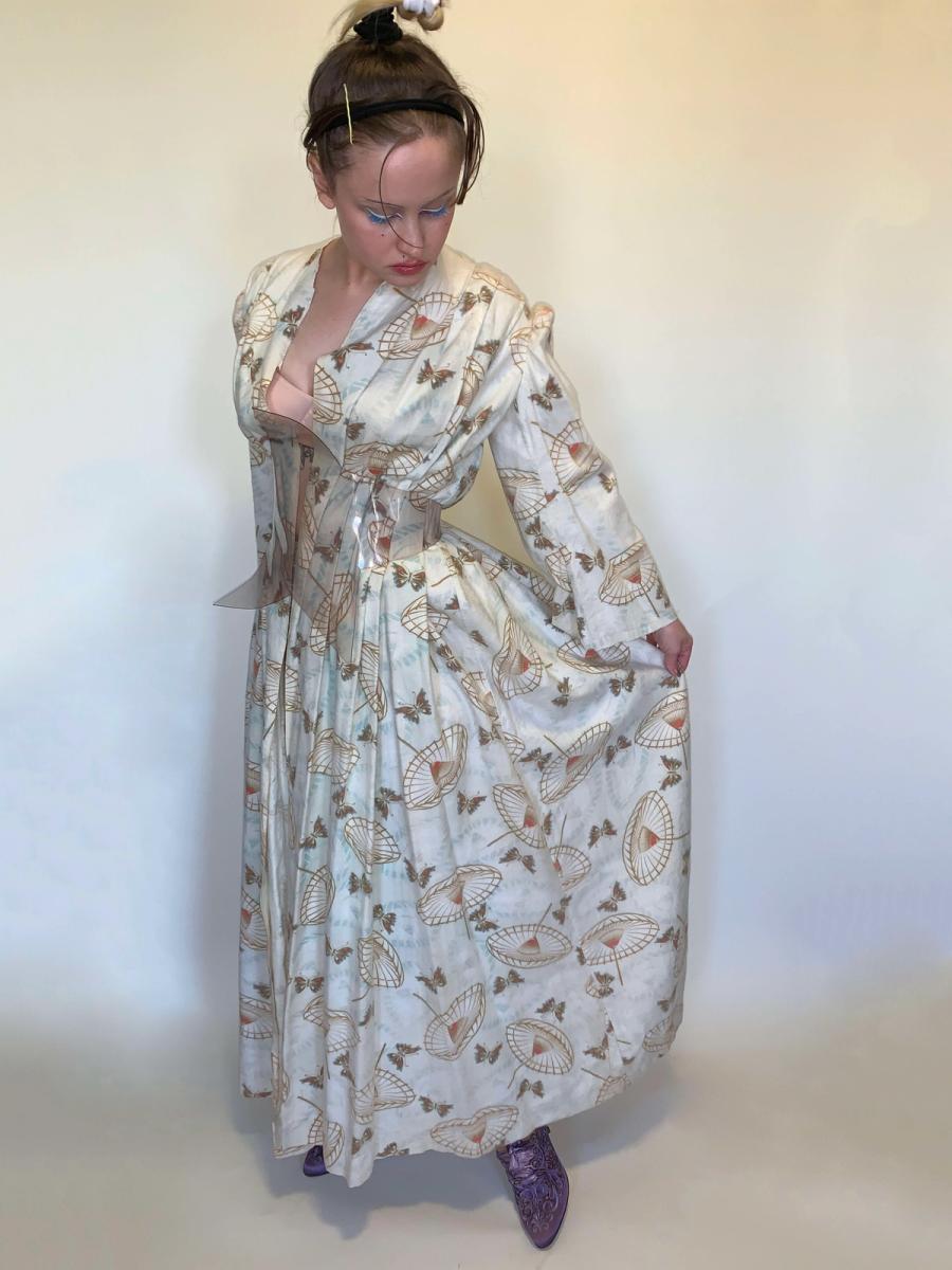 Edwardian Printed Flannel Dressing Gown product image