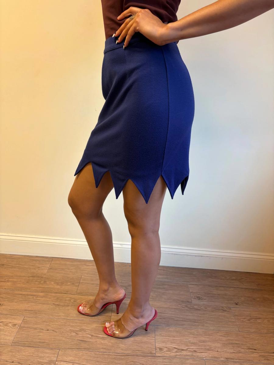 90s Chantal Thomass Purple Jagged Hem Skirt product image