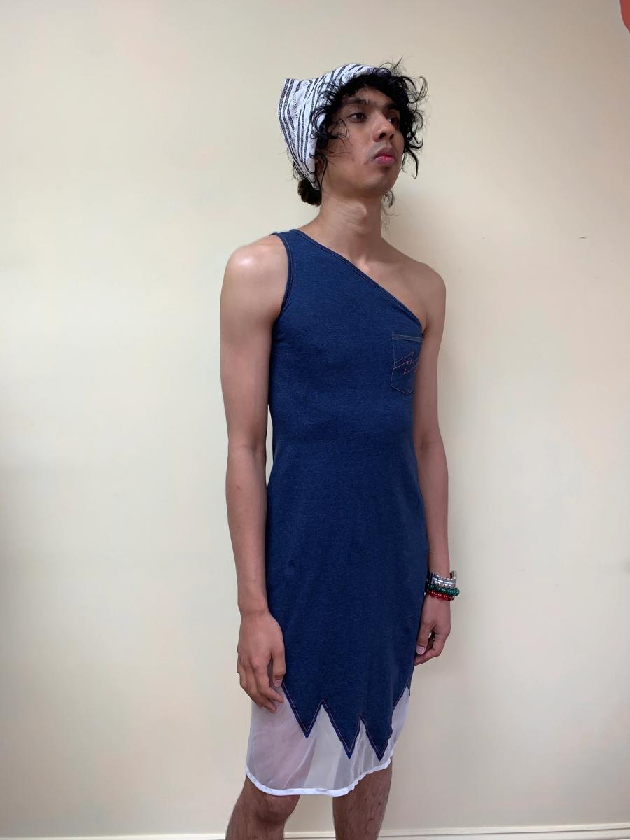90s W< Jagged Hem Dress product image