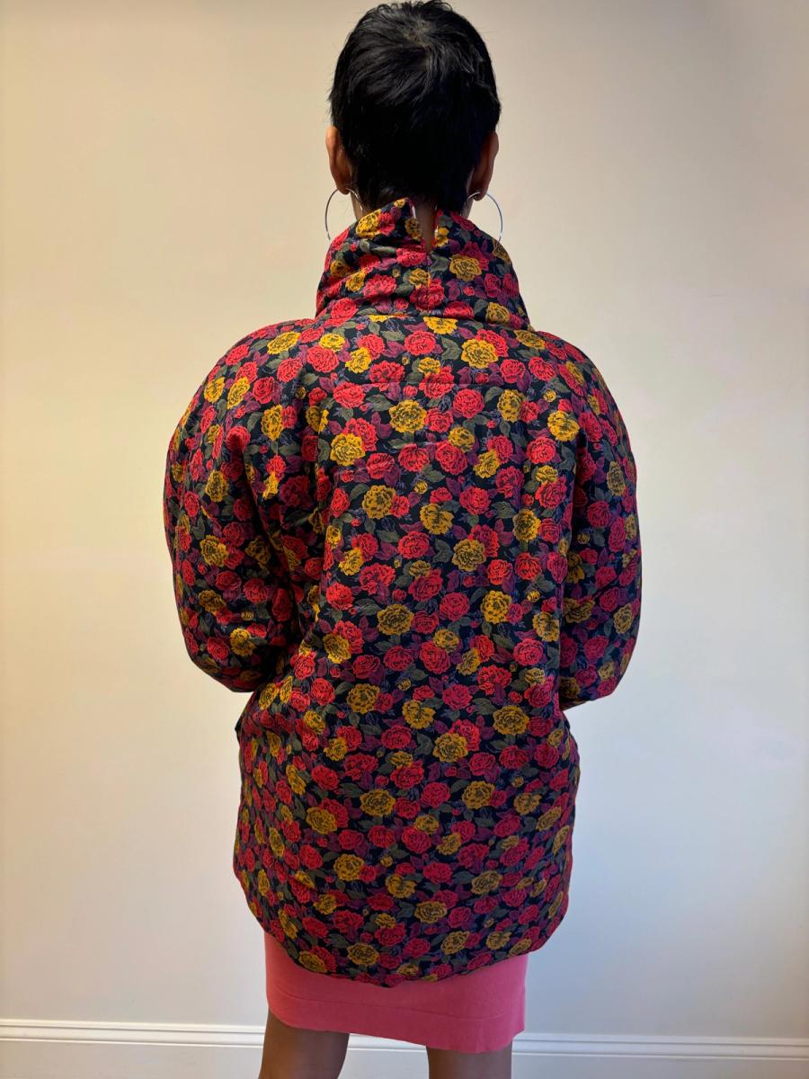 80s Norma Kamali Reversible Floral Coat product image