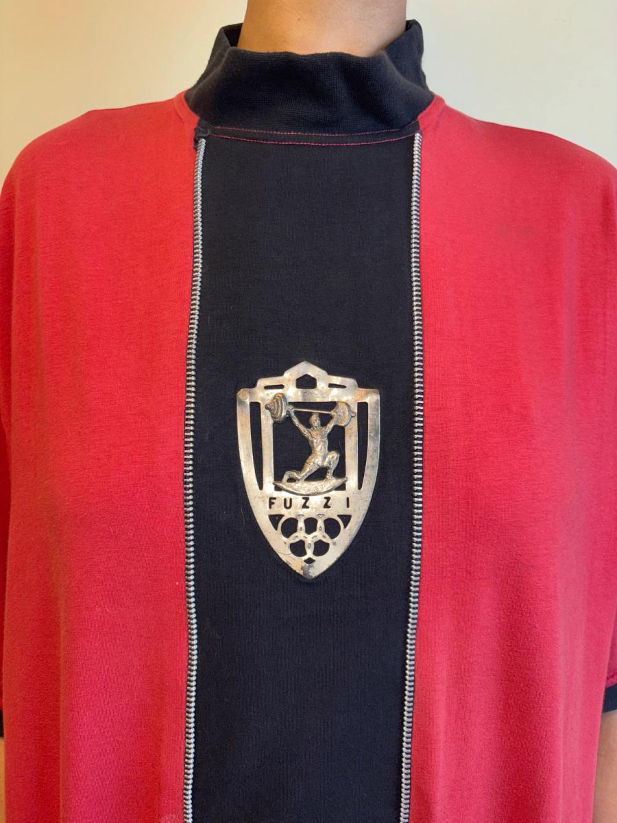 80s Gaultier by Fuzzi Metal Weightlifting Plaque Top product image