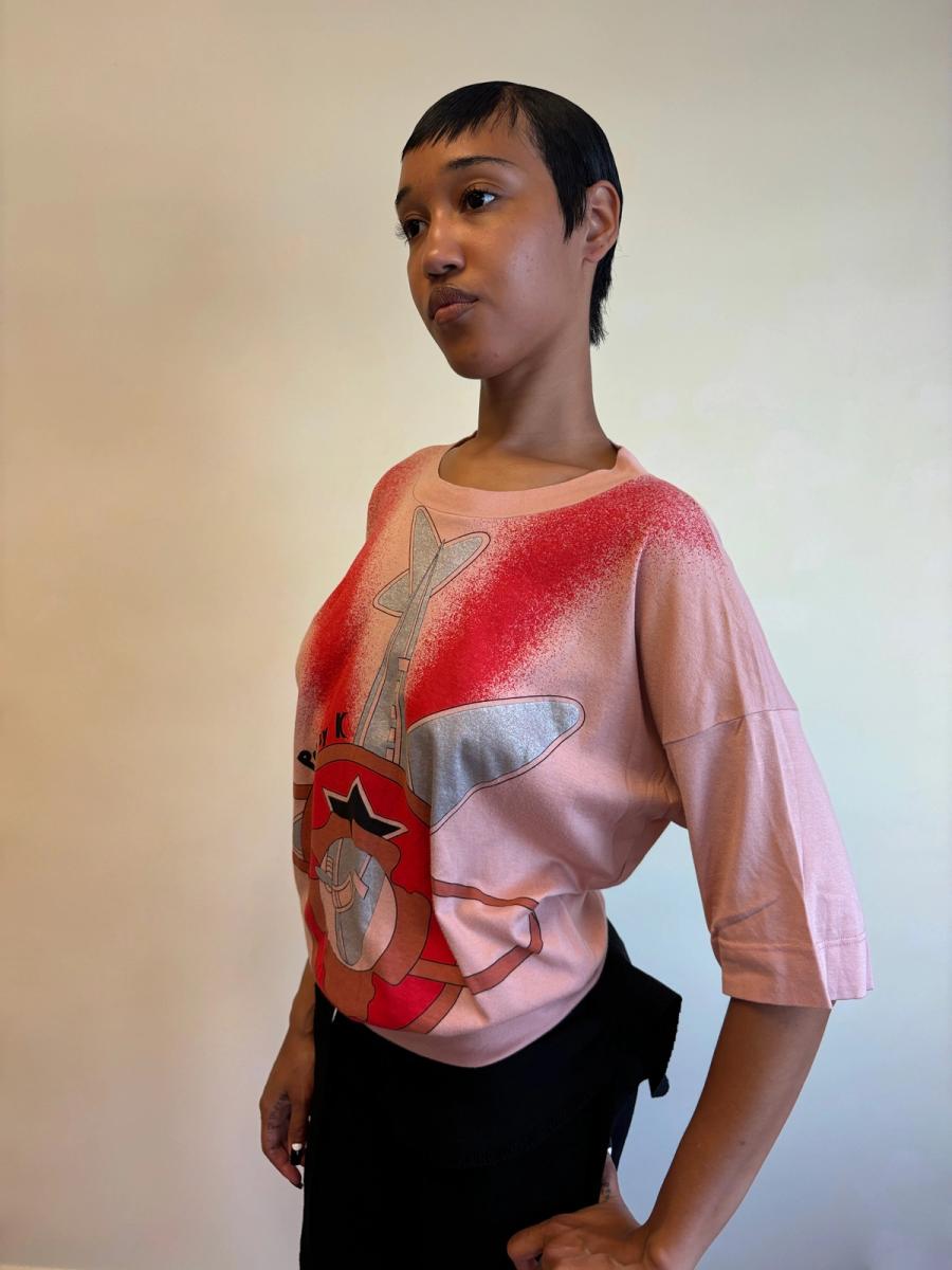 80s Krizia Poi Airplane Blush Shirt product image