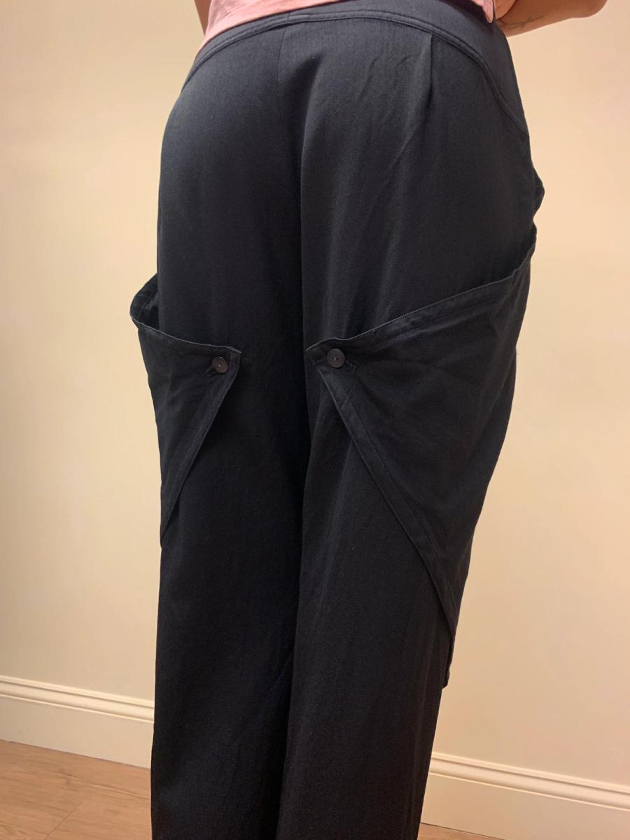 Kansai Yamamoto Stirrup Pants With Buttoning Winged Detail product image