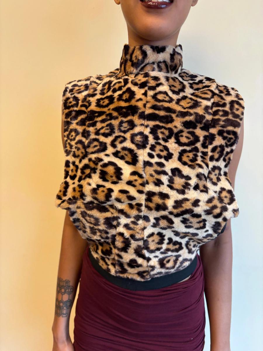 1940s Faux Fur Leopard Dickie product image
