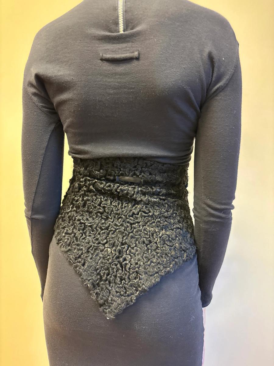 1980s Gibo Gaultier Faux Astrakhan Corset product image