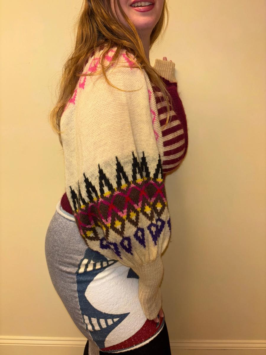 80s Kansai Yamamoto Balloon Sleeve Knit Sweater product image