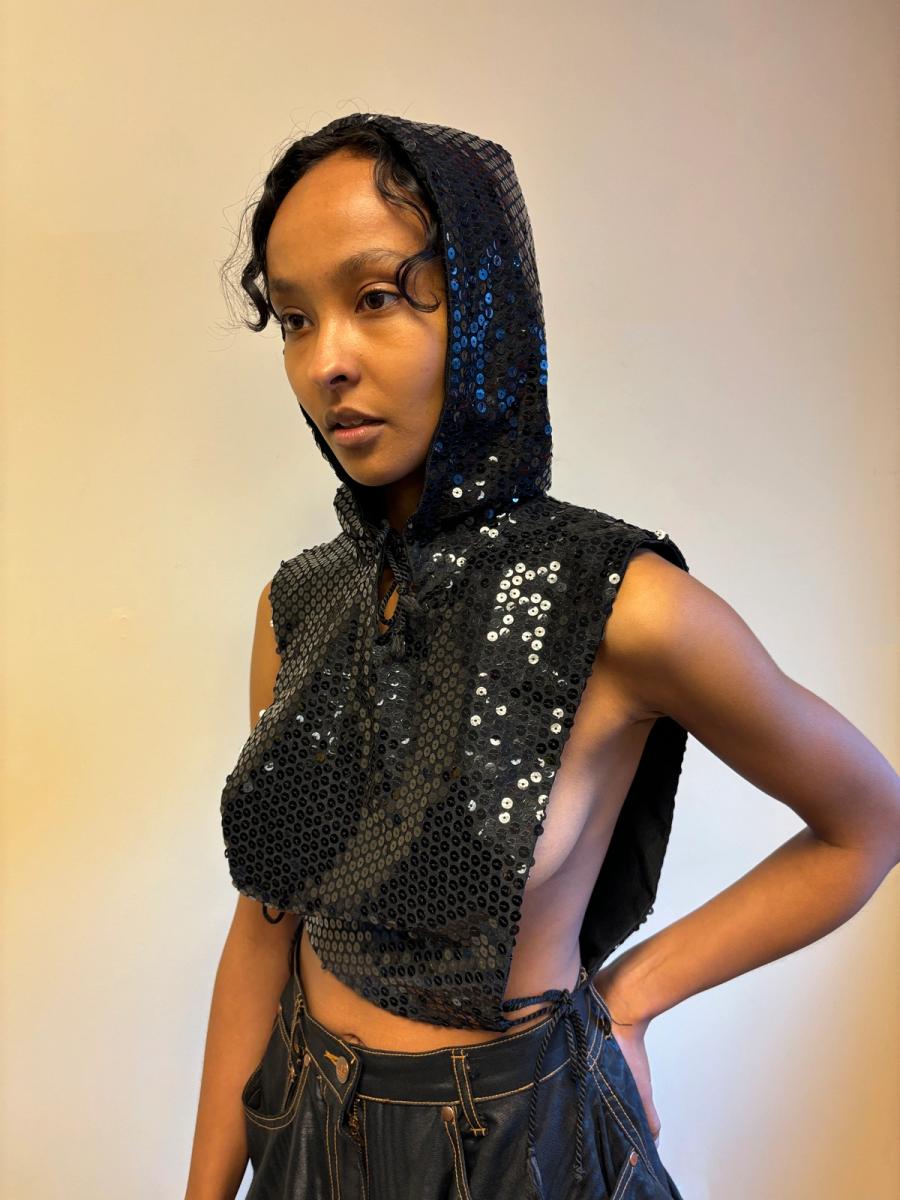 Franck Joseph Bastille Sequinned Dickie with Hood product image