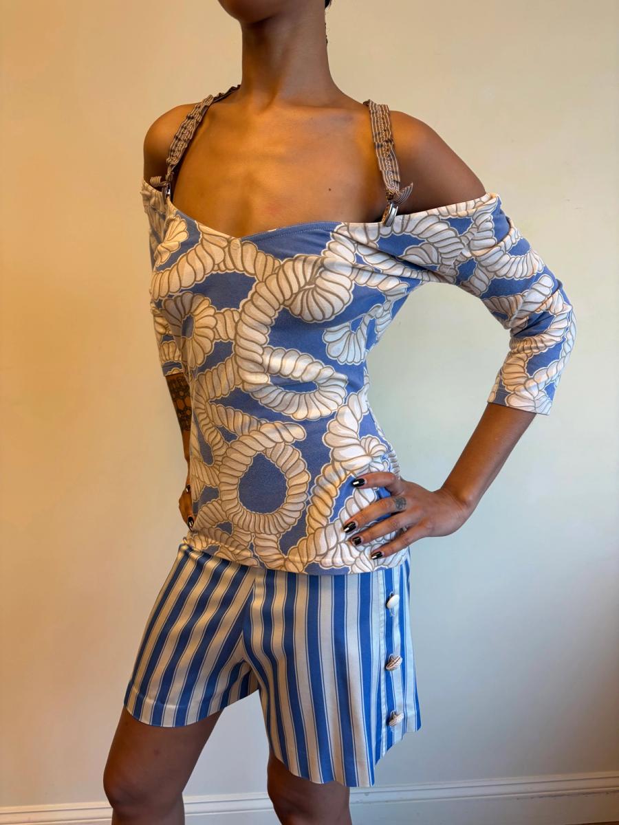 1980s Chantal Thomass Rope & Sailor Suspenders Set product image
