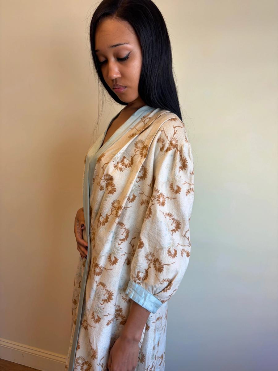 1890s or early 1900s Pastel Flannel Robe product image