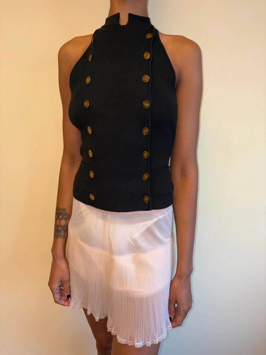 90s Vivienne Westwood Button Orb Halter Knit  product image