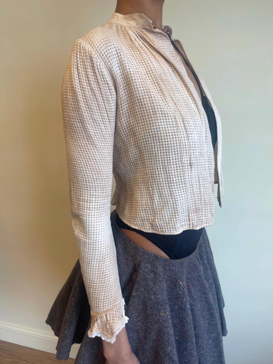 Antique Edwardian Monkscloth Shirtwaist  product image