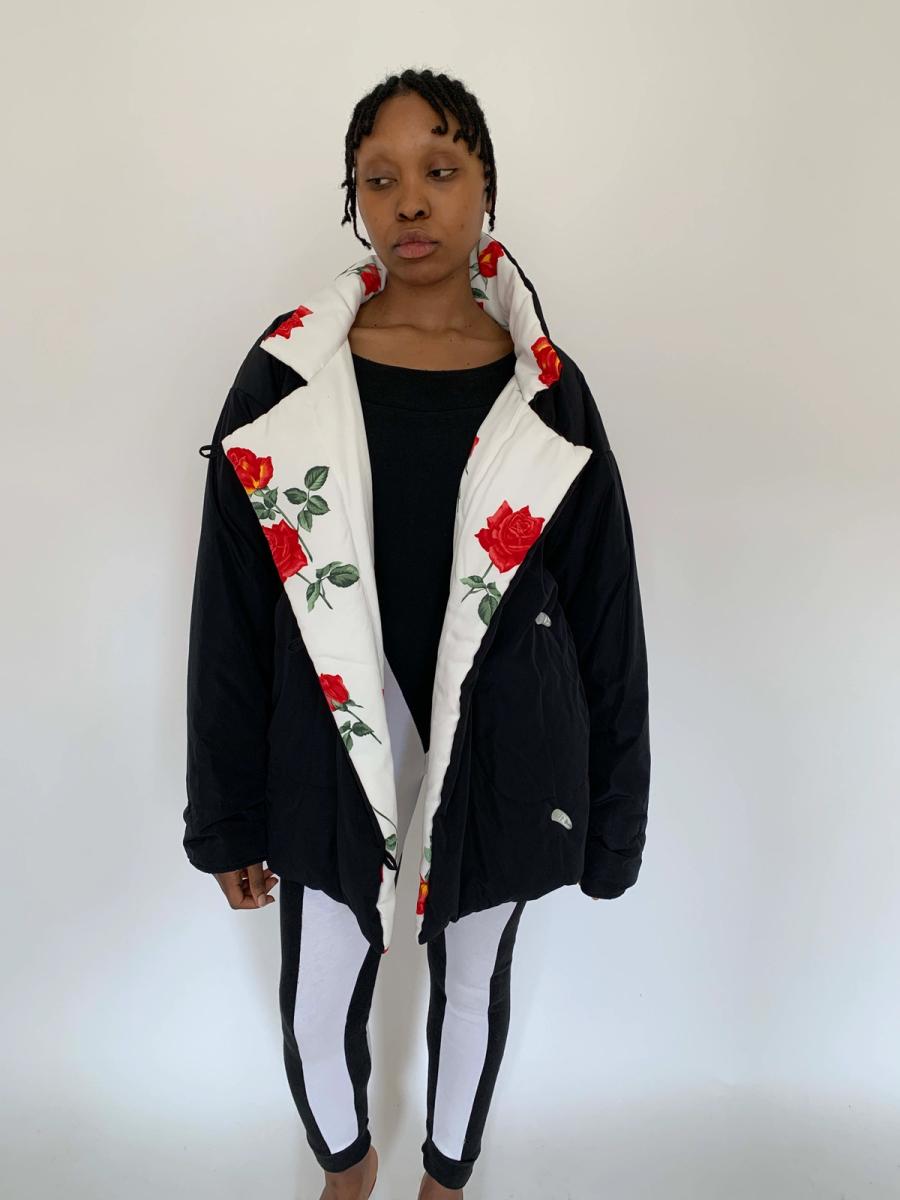 90s Norma Kamali Reversible Rose Jacket  product image