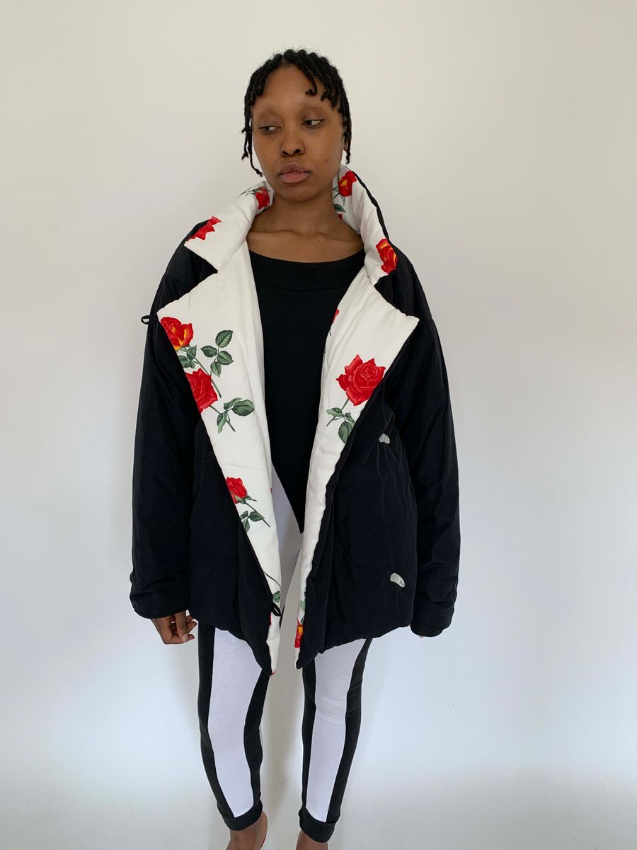 90s Norma Kamali Reversible Rose Jacket product image