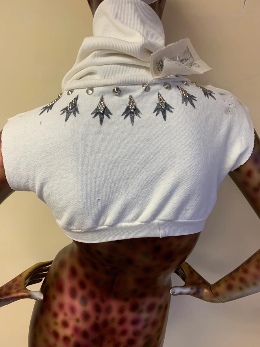 Alpha Male Studded Cowl Neck Sweatshirt Top product image